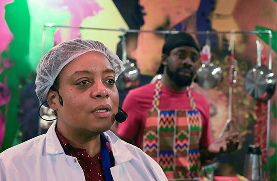  A vegan Nigerian food pop-up served with a 15 minute hip-hop inspired opera. Pictures Glenn Edwards
