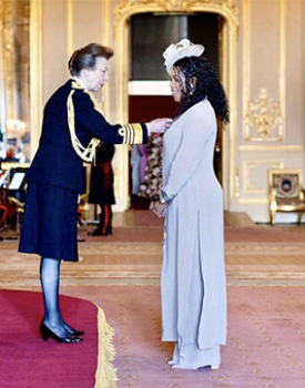 PRUDENCIA KIMITI AWARDED AN MBE FOR OUTSTANDING ACHIEVEMENT AND SERVICES TO COMMUNITY. 